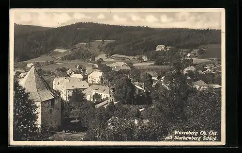 AK Waxenberg, Teilansicht mit Starhemberg Schloss