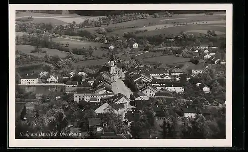 AK Haas am Hausruck, Ortsansicht aus der Vogelschau