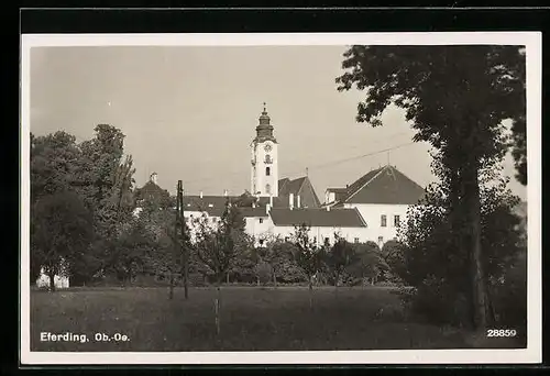 AK Eferding, Panorama mit Kirche