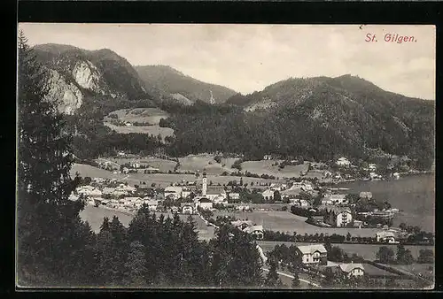 AK St. Gilgen, Blick über den Ort