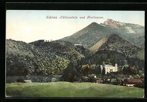 AK St. Gilgen, Schloss Hüttenstein und Grottensee