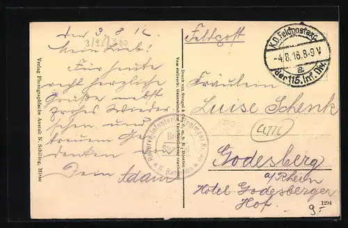 AK Mitau, Palaisstrasse, Offizierskasino