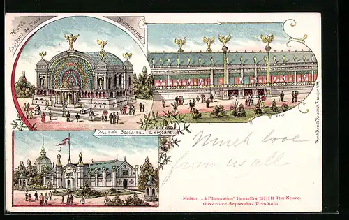 Lithographie Brüssel / Bruxelles, Ausstellung, Musée Scolaire, Monumental