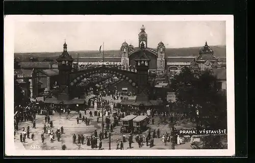 Künstler-AK Prag, Ausstellung, Vystaviste, Blick auf das Ausstellungsgelände