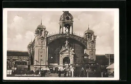 AK Prag, Ausstellung, Blick auf Ausstellungsgebäude