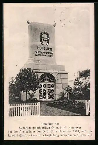AK Hannover, Ausstellung der D. L. G. 1914, Gebäude der Superphosphatfabriken G.m.b.H.