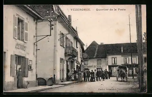 AK Vézeronge, Quartier de la Poste