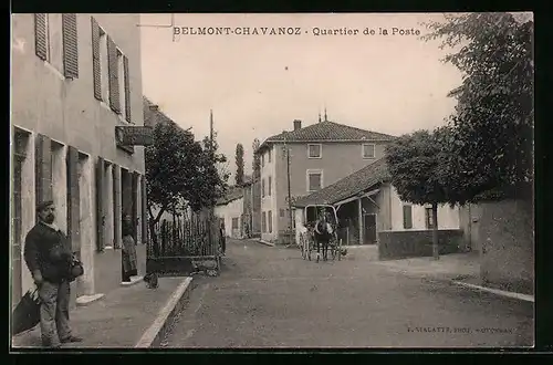 AK Belmont-Chavanoz, Quartier de la Poste