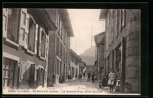 AK Barraux, La Grande Rue, Hotel Mollier