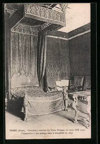 AK Virieu, Chambre à coucher du Vieux Château où Louis XIII