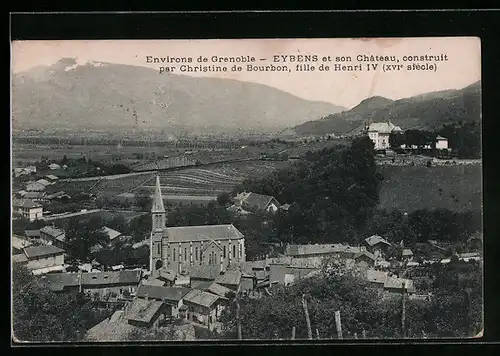 AK Eybens, Ortsansicht mit Château