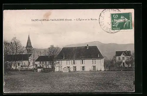 AK Saint-Albin-de-Vaulserre, L`Église et la Mairie