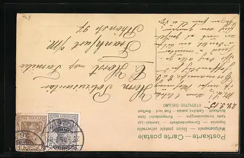 Lithographie Berlin, Nationaldenkmal Wilhelm I.