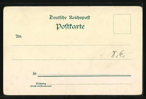 Lithographie Berlin-Tiergarten, Lessing-Denkmal, Siegesallee, Wrangelbrunnen