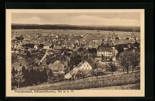 AK Freudenstadt, Ortsansicht mit Umland