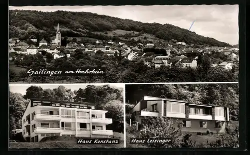 AK Gailingen am Hochhein, Ansicht vom Haus Konstanz und Haus Leisinger