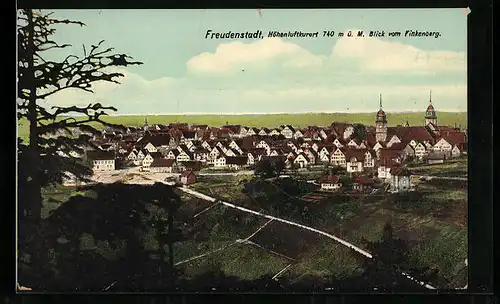 AK Freudenstadt /Schwarzwald, Ortsansicht vom Finkenberg