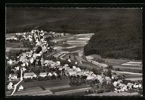 AK Simmersfeld /Schwarzwald, Ortsansicht vom Flugzeug aus