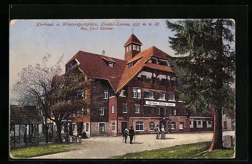 AK Kniebis-Lamm, Blick auf Kurhaus u. Wintersportplatz