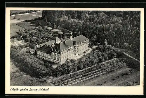 AK Langensteinbach, Blick auf das Erholungsheim und Wald