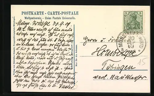 AK Münsingen, Ansicht vom Truppenübungsplatz