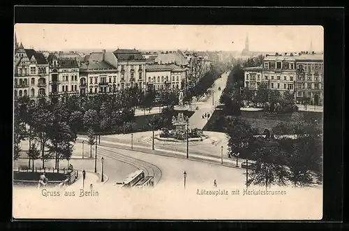 AK Berlin-Tiergarten, Lützowplatz mit Herkulesbrunnen