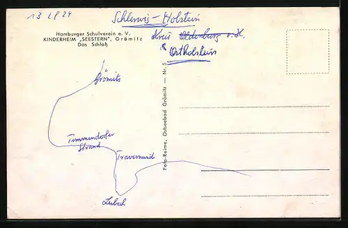 AK Grömitz, Blick auf das Kinderheim Seestern