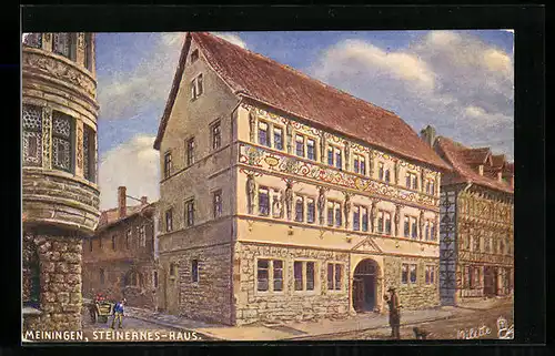 AK Meiningen, Blick auf Steinernes-Haus