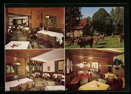 AK Ödenwald, Innenansicht vom Schwarzwaldgasthof und Pension Adrionshof