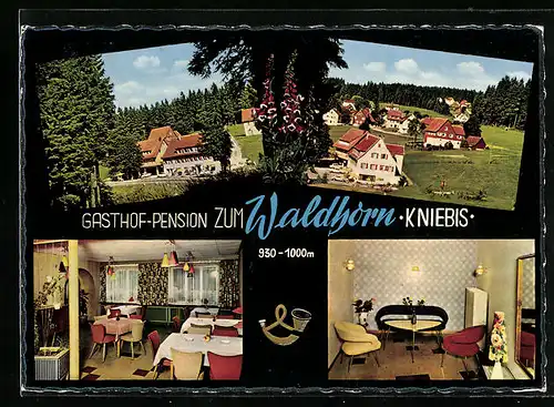 AK Kniebis, Ansicht von der Gasthof-Pension Zum Waldhorn