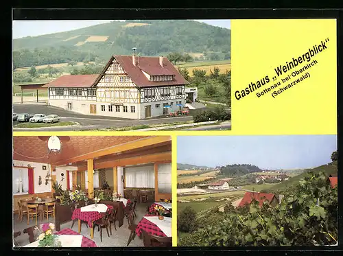 AK Bottenau bei Oberkirch /Schwarzwlad, Ansicht vom Gasthaus Weinbergblick