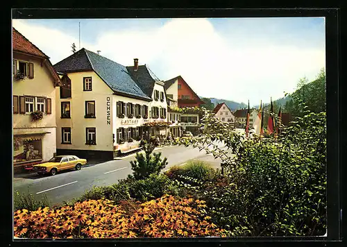 AK Schenkenzell, Strassenpartie mit Blick zum Gasthof Ochsen