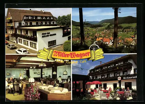 AK Baiersbronn /Schwarzwald, Ansicht vom Hotel-Gasthof-Café Miller-Wagner