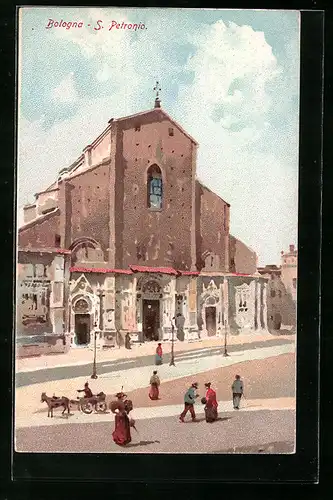 Künstler-AK Bologna, S. Petronio, Fassade