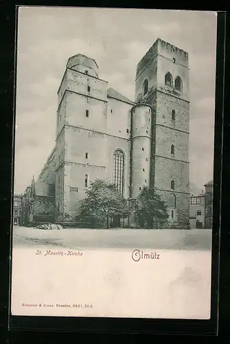 AK Olmütz, vor der St. Mauritz-Kirche