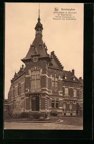 AK Grimberghen, Gemeentehuis en Monument der Gesneuvelden