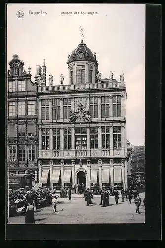 AK Brüssel / Bruxelles, Maison des Boulangers, facade
