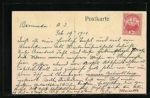 AK Bermuda, Landschaftspanorama mit den kleinen vorgelagerten Inseln