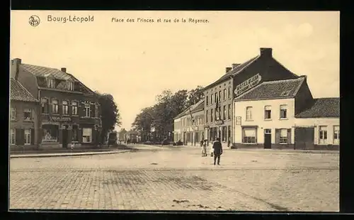 AK Bourg-Leopold, Place des Princes et rue de la Regence