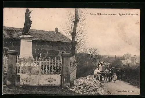 AK Ars, Sainte Philomene montrant l`Eglise