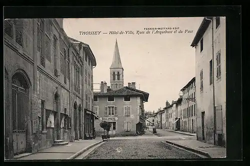 AK Thoissey, Hotel-de-Ville, Rues de l`Arquebuse et du Four