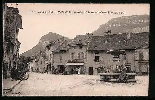 AK Culoz, Place de la Fontaine et le Grand-Colombier