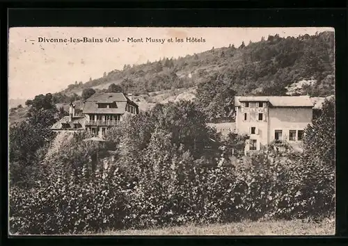 AK Divonne-les-Bains, Mont Mussy et les Hotels