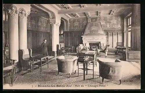 AK Divonne-les-Bains, Hall du Chicago-Hotel