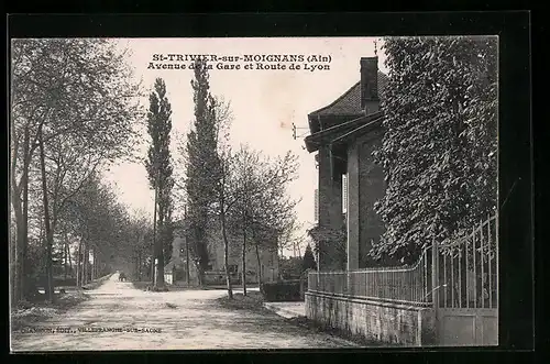 AK St-Trivier-sur-Moignans, Avenue de la Gare et Route de Lyon