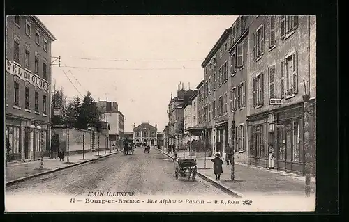 AK Bourg-en-Bresse, Rue Alphonse Baudin
