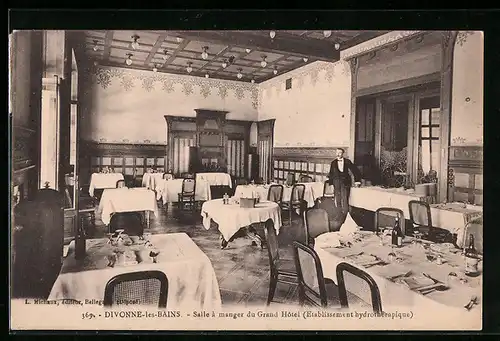 AK Divonne-les-Bains, Salle a manger du Grand Hotel, Etablissement hydrotherapique