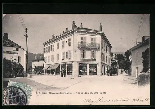 AK Divonne-les-Bains, Place des Quatre-Vents