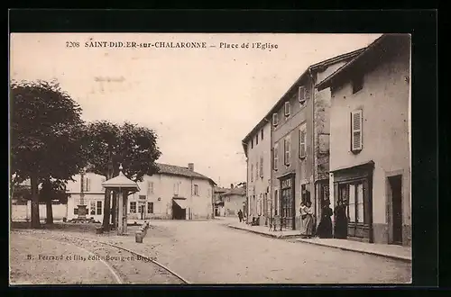 AK Saint-Didier-sur-Chalaronne, Place de l`Eglise