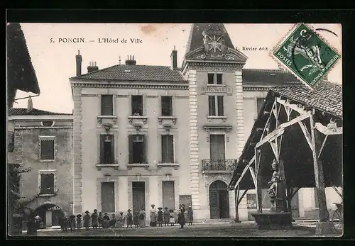 AK Poncin, L`Hotel de Ville, Facade